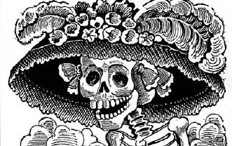 La Catrina also known as Boney, Skinny and Baldy is one of the best 

known images by the famous Mexican engraver Jose Guadalupe Posada, whose work created a resurgence 

of the skeleton motif in Mexican popular art.